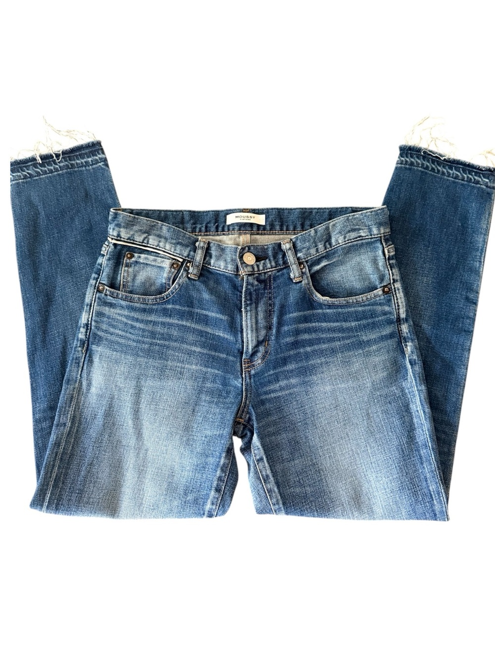 Mousy Vintage SAAB Jeans Straight leg Released Hem Size 27
